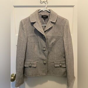 Talbots Women's Gray Wool Blend Jacket size 8